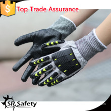 SRSAFETY 13g high impact TPR gloves with high cut resistance,safety gloves in china